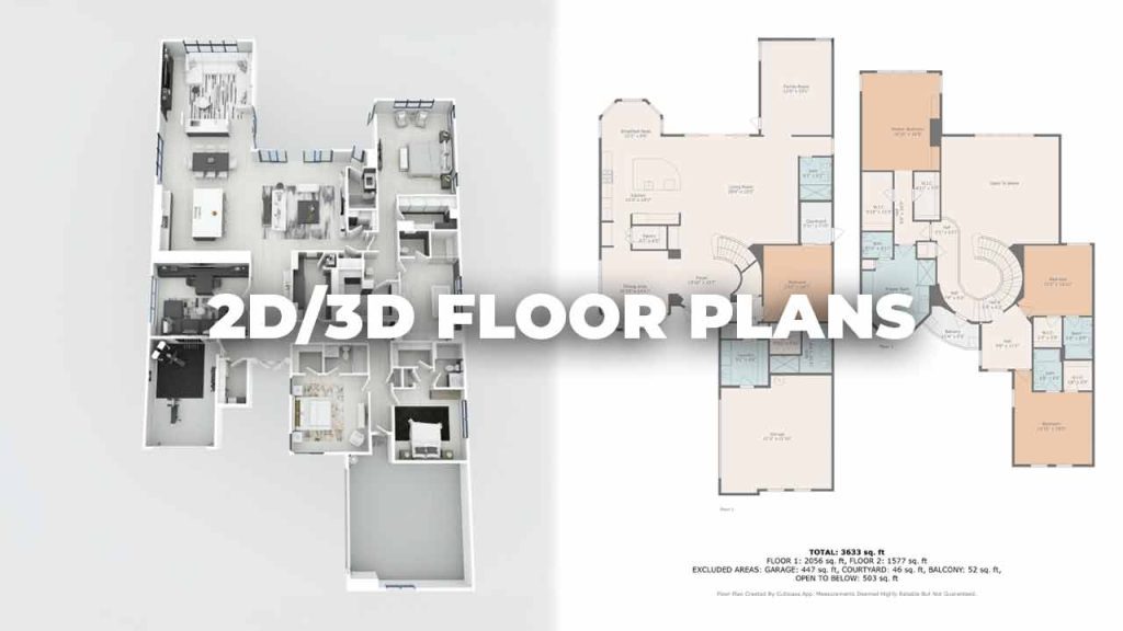 2D and 3D Floor plans